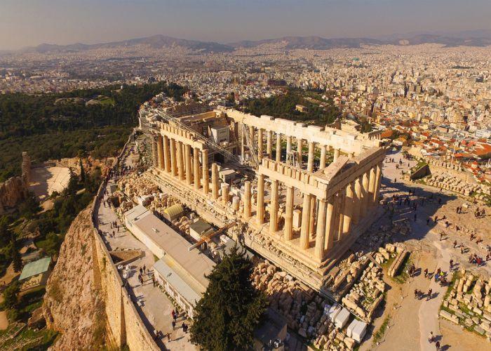 Acropolis aerial view Aerial motion shutterstock copy