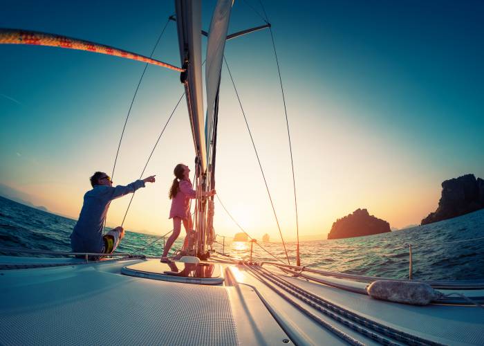 father and kid sailing Dudarev Mikhail shutterstock