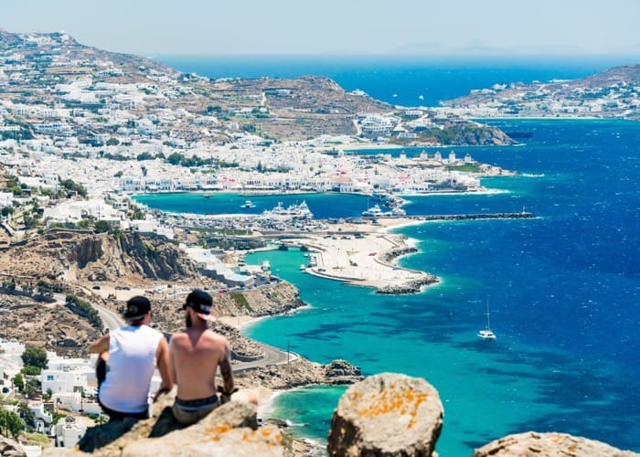 mykonos from the top