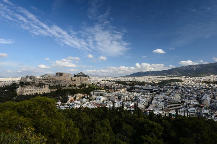 acropolis view from philopappou