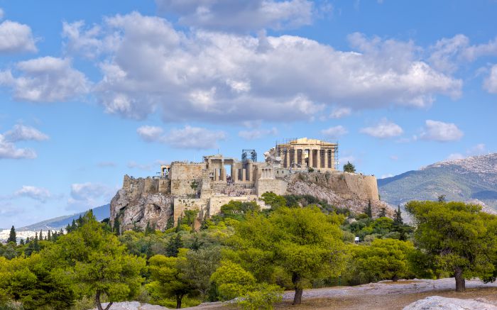 Acropolis hill Athens Greece