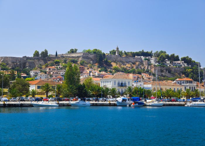 Nafplio town and castle Violin depositphotos