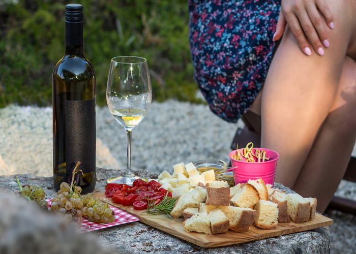wine tasting outdoors