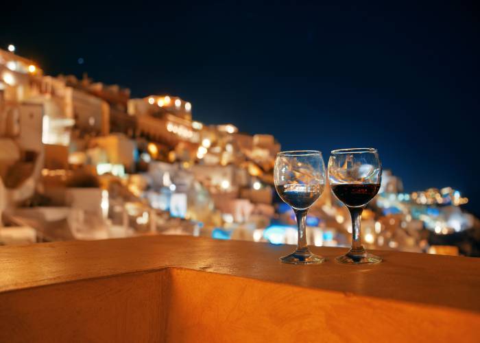 loal wine in Santorini