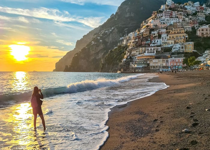 woman in positano amalfi