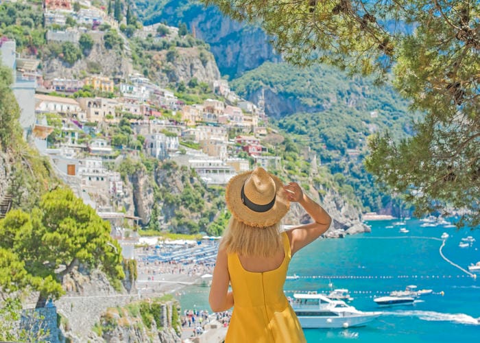 woman in positano