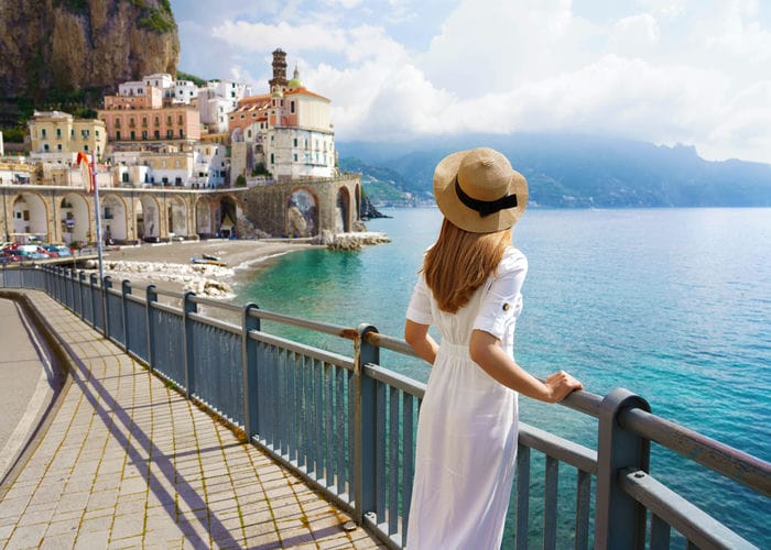 amalfi coast woman