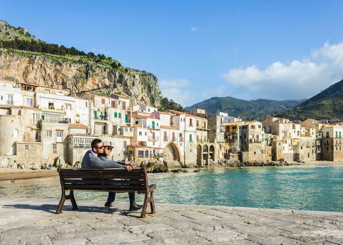 couple in cefalu sicily