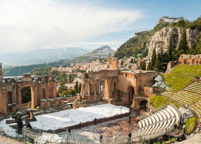 taormina sicily in winter