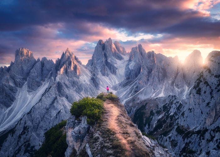 girl on the dolomites