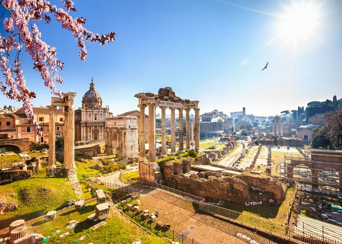 rome ruins spring