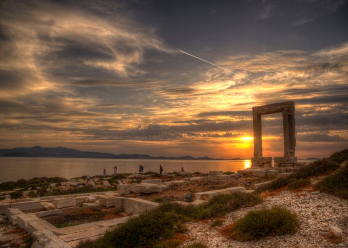 Naxos portara sunset Stamatios Manousis shutterstock