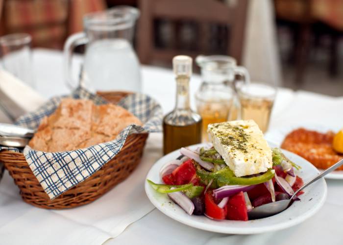 traditional table of Greek food ORLIO shutterstock