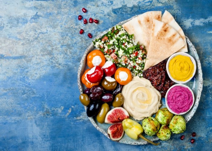 Vegetarian meze platter - credits: zarzamora/Shutterstock.com